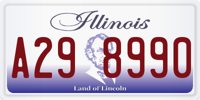 IL license plate A298990