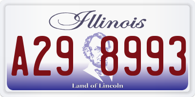 IL license plate A298993