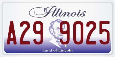 IL license plate A299025