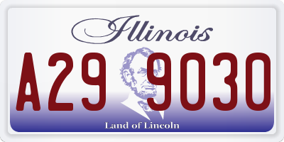 IL license plate A299030