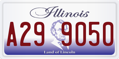 IL license plate A299050