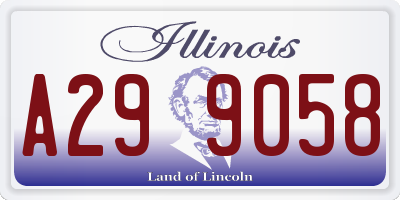 IL license plate A299058