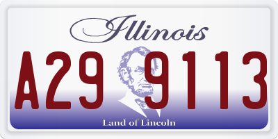 IL license plate A299113