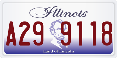 IL license plate A299118