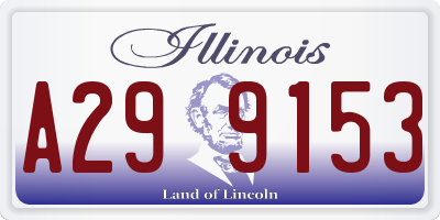 IL license plate A299153