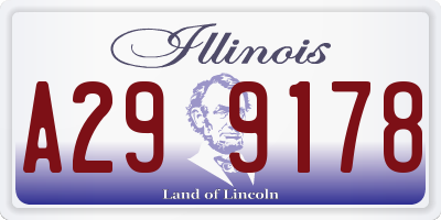 IL license plate A299178