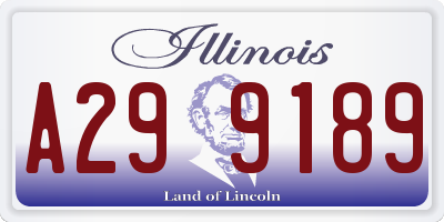 IL license plate A299189