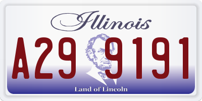 IL license plate A299191