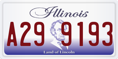 IL license plate A299193