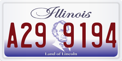 IL license plate A299194