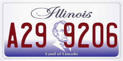 IL license plate A299206
