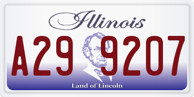 IL license plate A299207