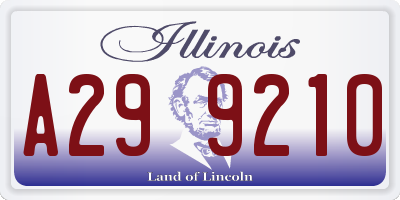 IL license plate A299210