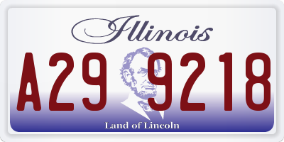 IL license plate A299218