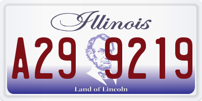 IL license plate A299219