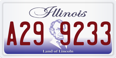 IL license plate A299233