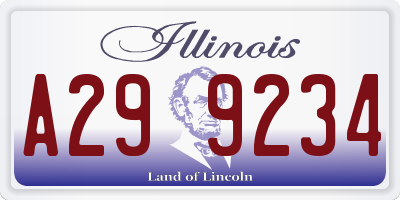 IL license plate A299234