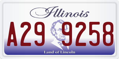 IL license plate A299258