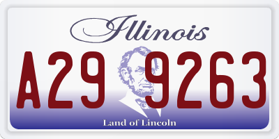 IL license plate A299263
