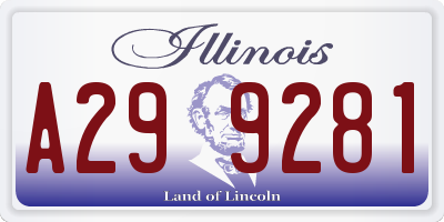 IL license plate A299281