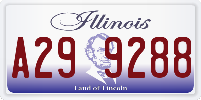 IL license plate A299288