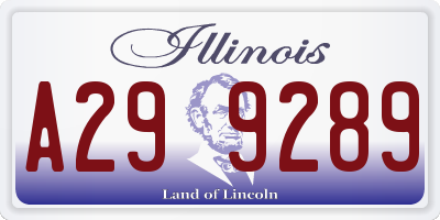 IL license plate A299289