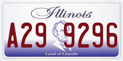 IL license plate A299296