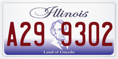 IL license plate A299302