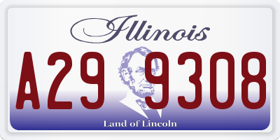 IL license plate A299308