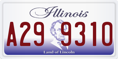 IL license plate A299310
