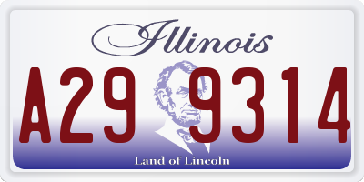 IL license plate A299314