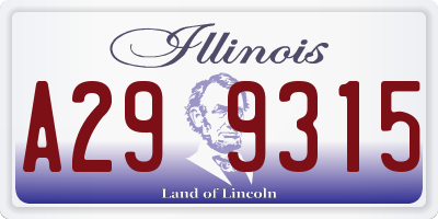 IL license plate A299315