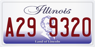 IL license plate A299320