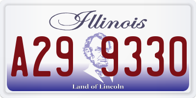 IL license plate A299330