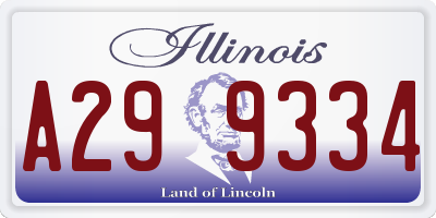 IL license plate A299334