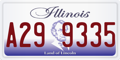 IL license plate A299335