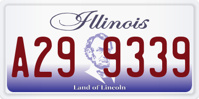IL license plate A299339