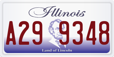IL license plate A299348