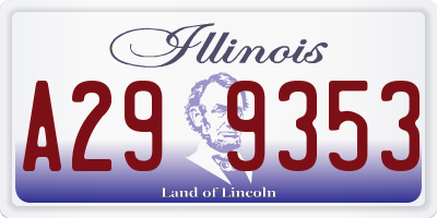 IL license plate A299353