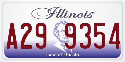IL license plate A299354