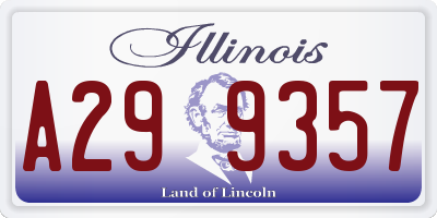 IL license plate A299357