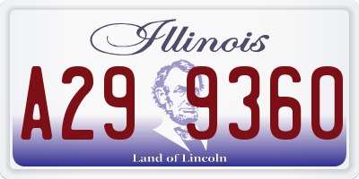 IL license plate A299360