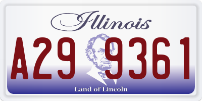 IL license plate A299361