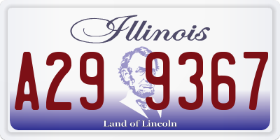 IL license plate A299367