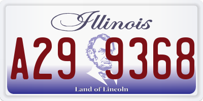 IL license plate A299368