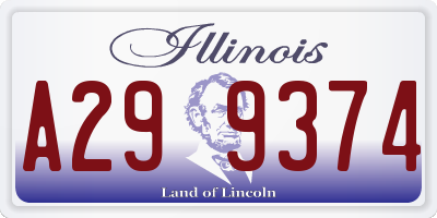 IL license plate A299374