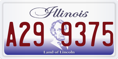 IL license plate A299375