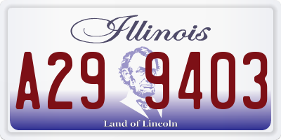 IL license plate A299403