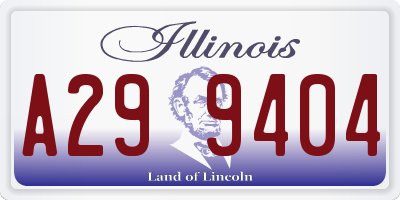 IL license plate A299404