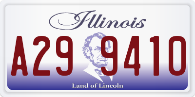 IL license plate A299410